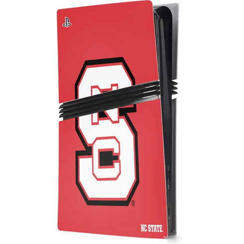 North Carolina State University Logo Red PS5 Pro Console Skin